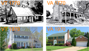 Grid of Houses changing over the years in how they are designed and build