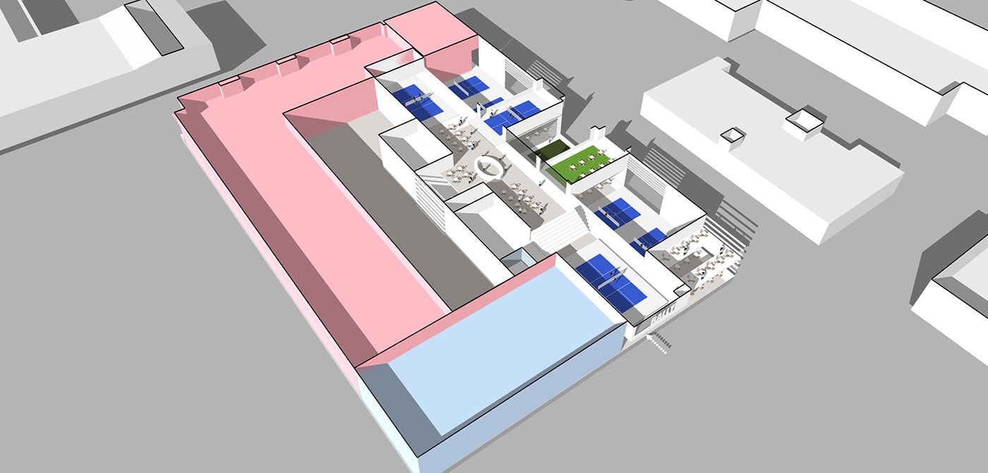 Architecture plans for Pickleball Court and Complex located in Richmond, Virginia.